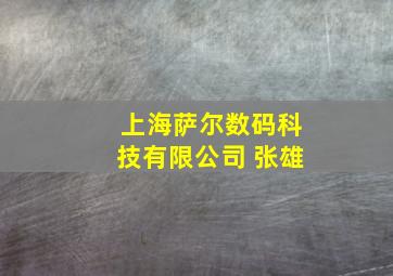 上海萨尔数码科技有限公司 张雄